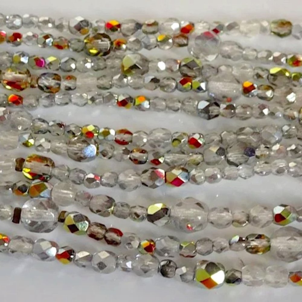 Auth YVES SAINT LAURENT Rive Gauche Made in France Multi Crystal Choker Necklace